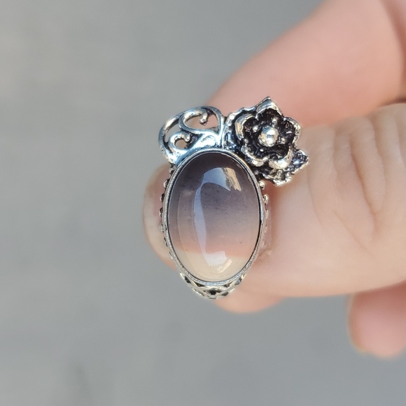 New Mookaite Jasper Silver Flower Ring. - Picture 14 of 16